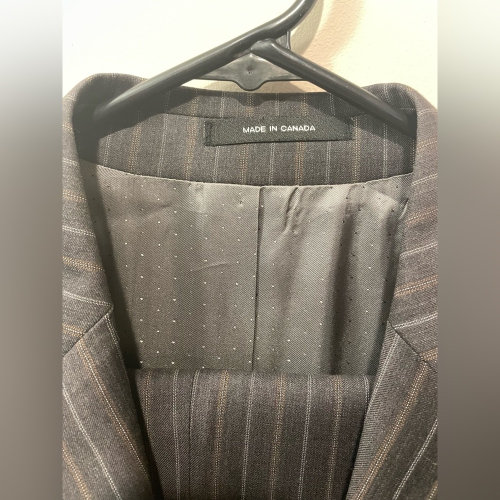 Calvin Klein Charcoal Pinstripe Suit Jacket